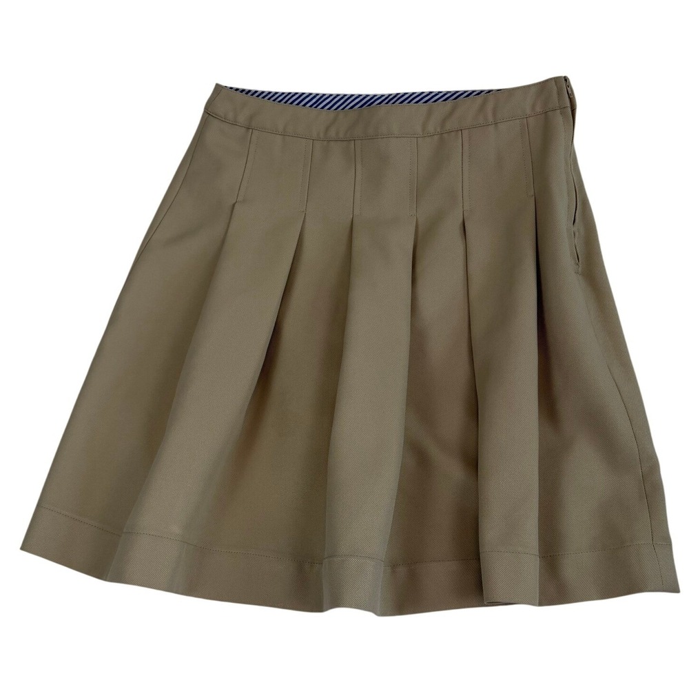 Tommy Hilfiger Preppy Khaki Pleated Front Skort Skirt Size 6